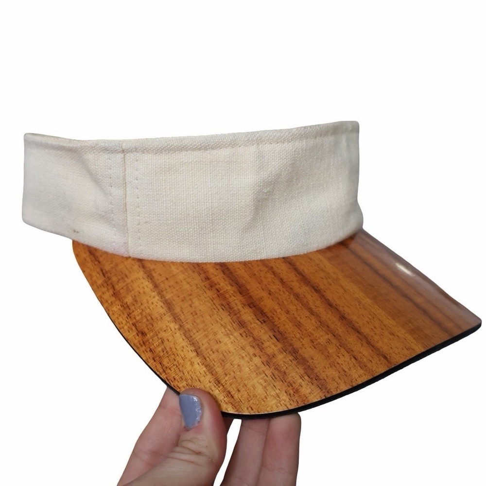 Hardwood Hat Visor NEWT Honolulu Beige‎ Adjustable Back